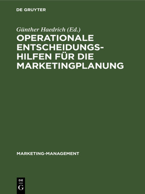 cover image of Operationale Entscheidungshilfen für die Marketingplanung